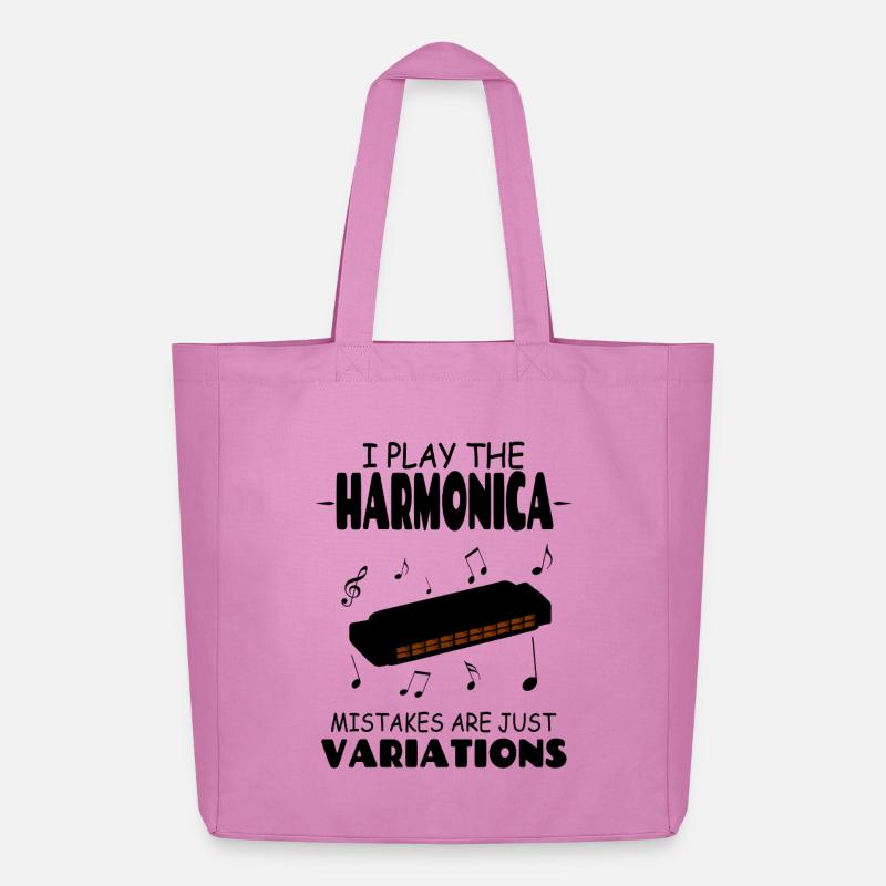 Je joue de l’harmonica, les erreurs ne sont que des variations - Tote bag Stanley/Stella Midweight recyclé - rose