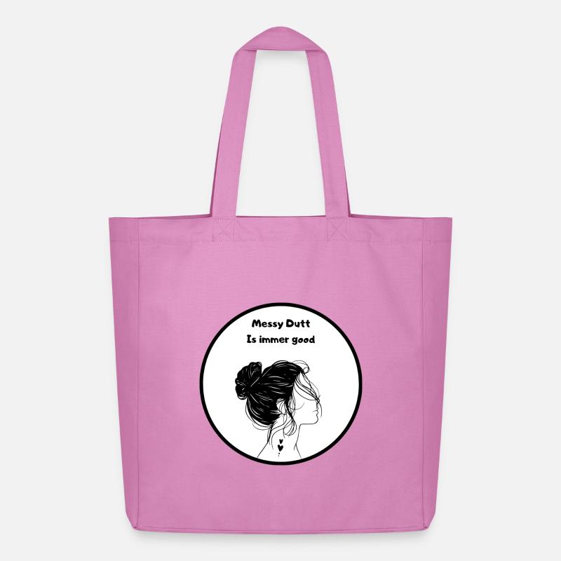 Messy Dutt Ist Immer Gut - Midweight recycelter Stoffbeutel von Stanley/Stella - Pink