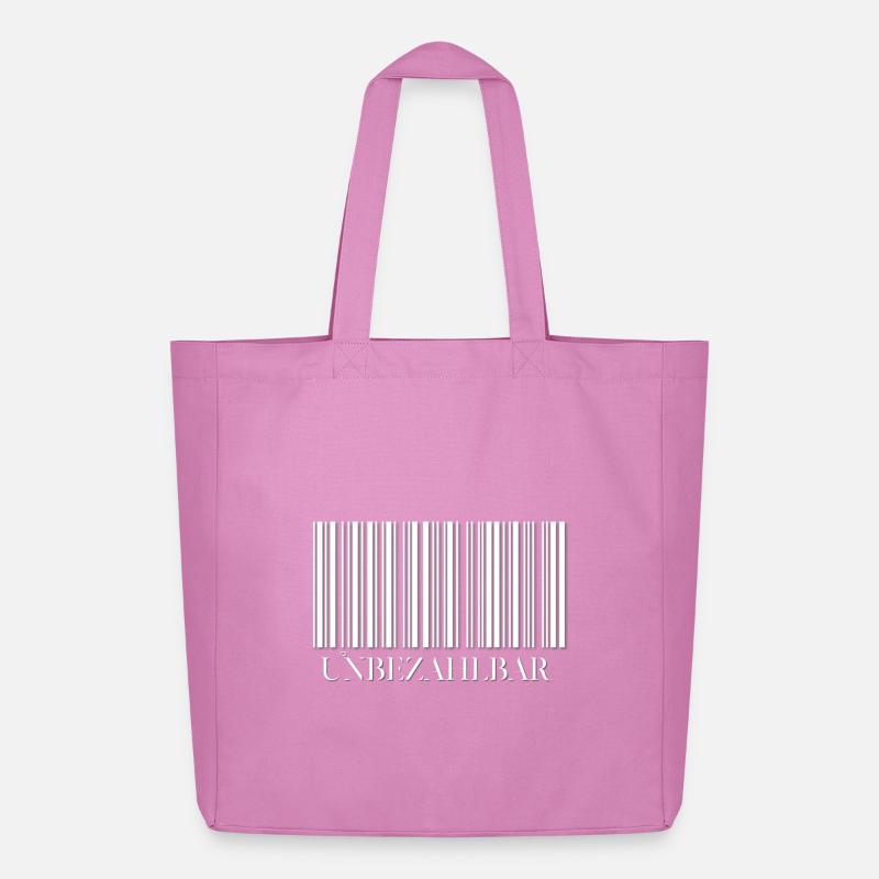 Abstrakter Barcode Design auf Kleidung - Midweight recycelter Stoffbeutel von Stanley/Stella - Pink