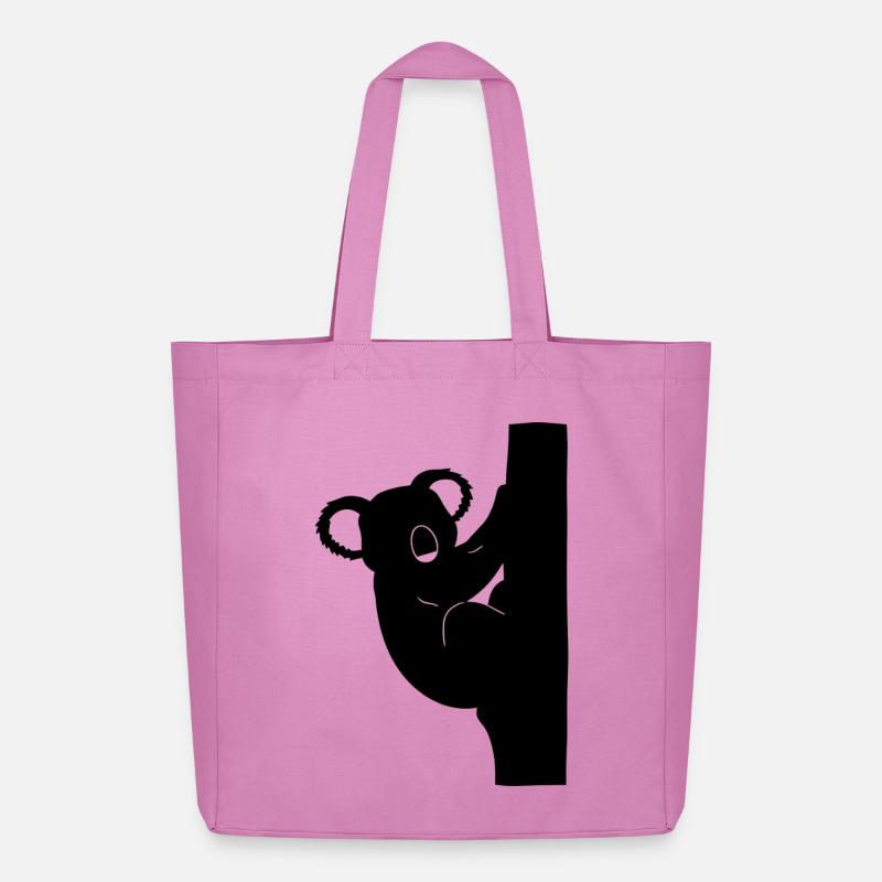 Koala Silhouette Kletterer - Midweight recycelter Stoffbeutel von Stanley/Stella - Pink