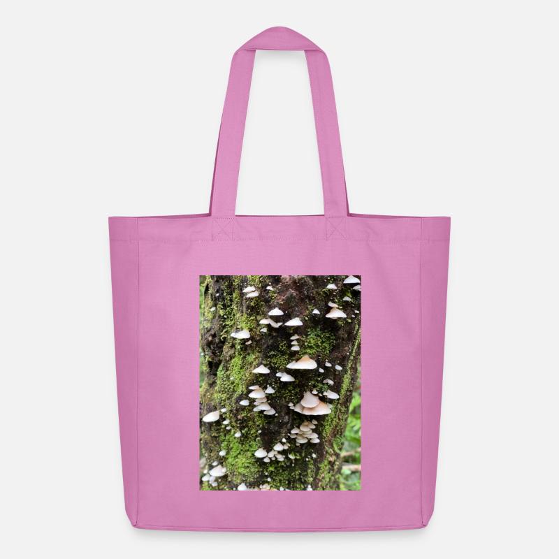 Moosbewachsene Pilzkolonie am Baum - Midweight recycelter Stoffbeutel von Stanley/Stella - Pink
