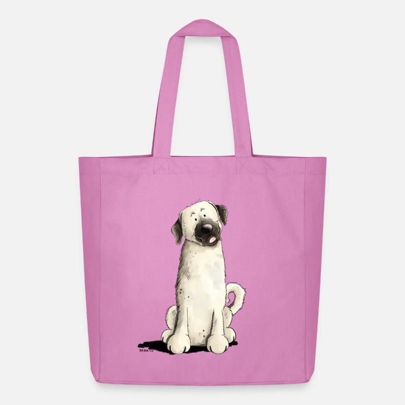 Lustiger Kangal I Comic Hund - Midweight recycelter Stoffbeutel von Stanley/Stella - Pink