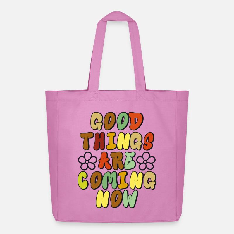 Good Things - Optimistisches Retro-Design - Midweight recycelter Stoffbeutel von Stanley/Stella - Pink