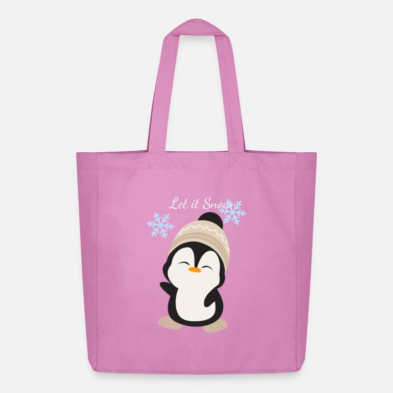 Pengu Winter Magic - Midweight Recycled Tote Bag by Stanley/Stella - pink