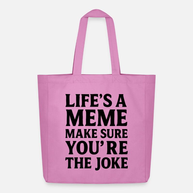 Life’s a Meme – Trend Statement Social Spruch - Midweight recycelter Stoffbeutel von Stanley/Stella - Pink