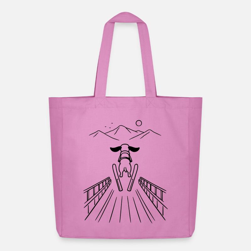 dackel skisprung skispringen wintersport - Midweight recycelter Stoffbeutel von Stanley/Stella - Pink