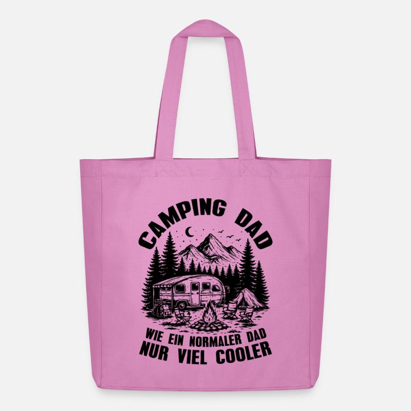 Camping Dad - Wie ein normaler Dad nur viel cooler - Midweight recycelter Stoffbeutel von Stanley/Stella - Pink