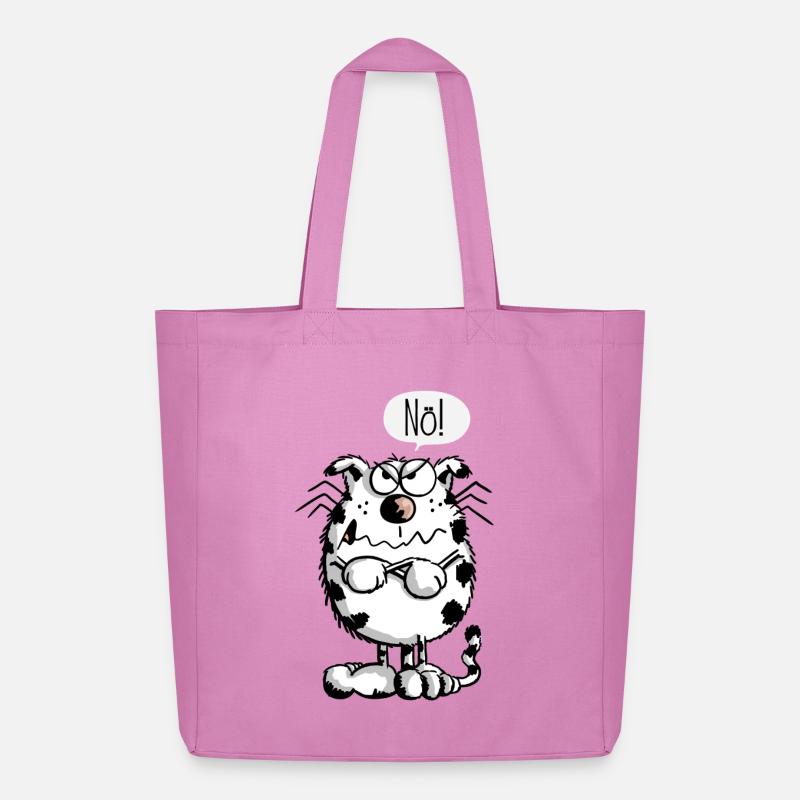 Nö - Nein - Katze - Comic - Fun - Lustig - Midweight recycelter Stoffbeutel von Stanley/Stella - Pink