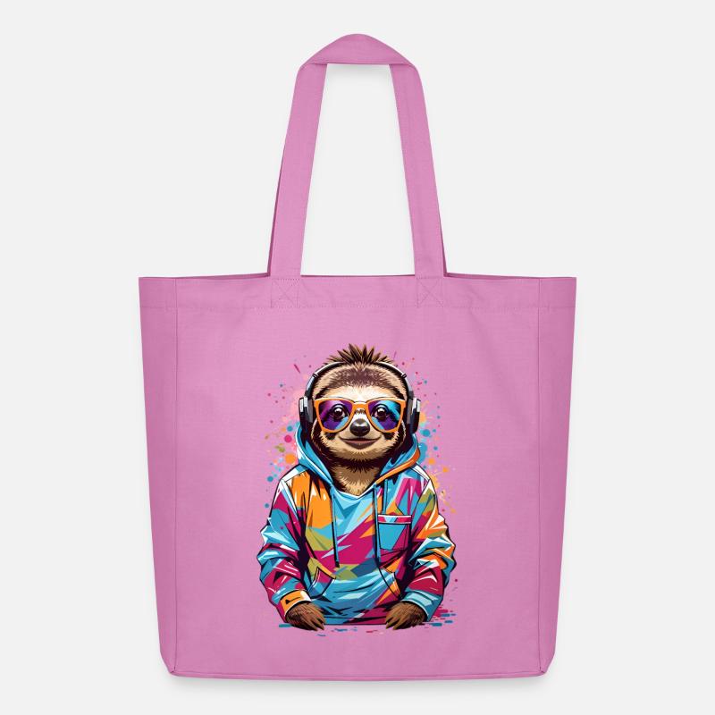 Coole Faultier - Midweight recycelter Stoffbeutel von Stanley/Stella - Pink