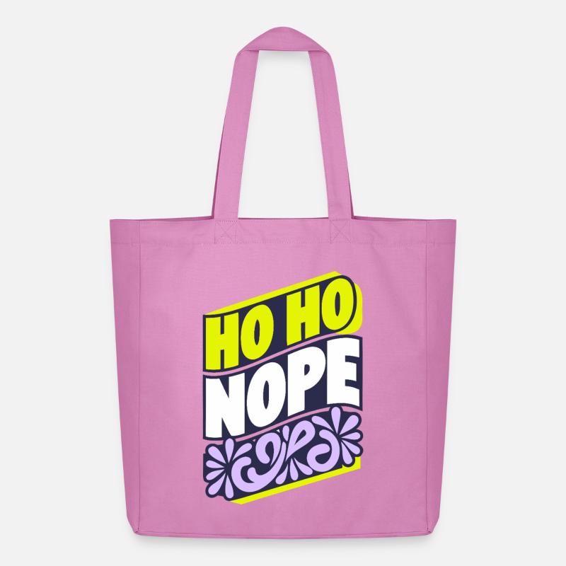 Ho Ho Nope Holiday Tee - Midweight recycelter Stoffbeutel von Stanley/Stella - Pink