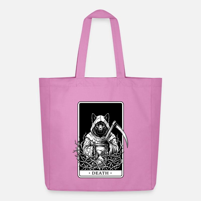 Eurasier | Death | Tarot - Midweight recycelter Stoffbeutel von Stanley/Stella - Pink
