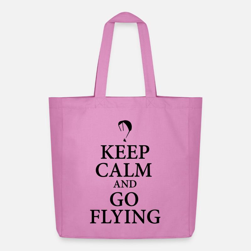 Keep calm go flying - Midweight recycelter Stoffbeutel von Stanley/Stella - Pink