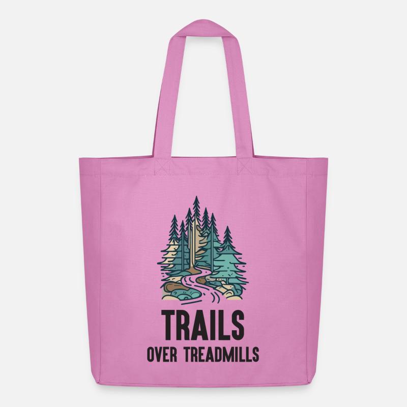 Trailrunning - Trails über Laufbänder - Midweight recycelter Stoffbeutel von Stanley/Stella - Pink