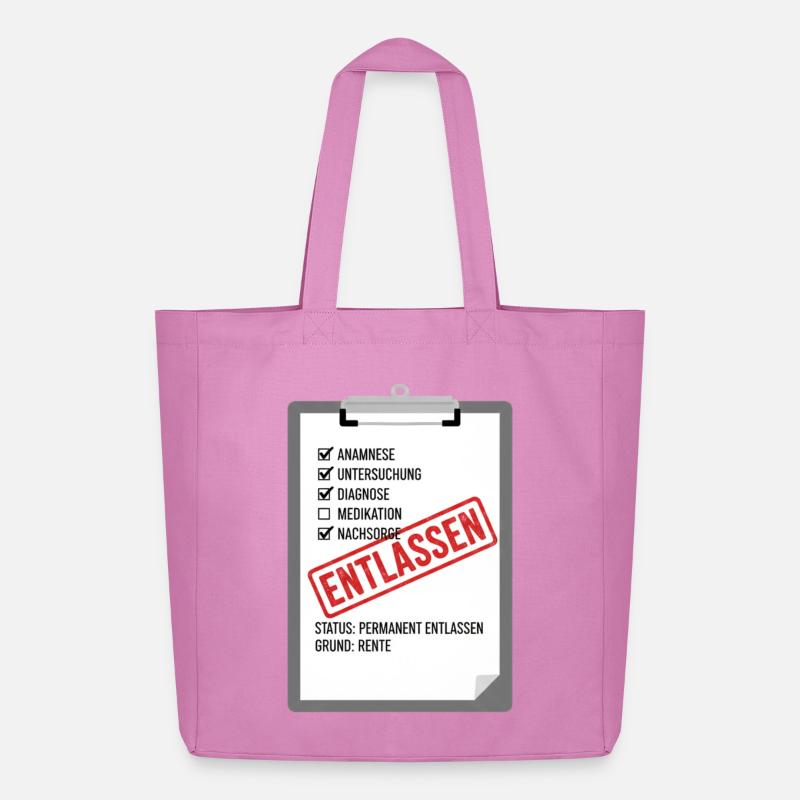 Entlassung Pflege Satire - Midweight recycelter Stoffbeutel von Stanley/Stella - Pink