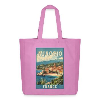 Experience Ajaccio France - Mediterranean Paradise - Midweight Recycled Tote Bag by Stanley/Stella - pink - Front