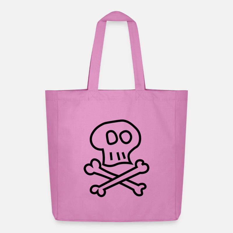 Pirate_skull - Midweight recycelter Stoffbeutel von Stanley/Stella - Pink