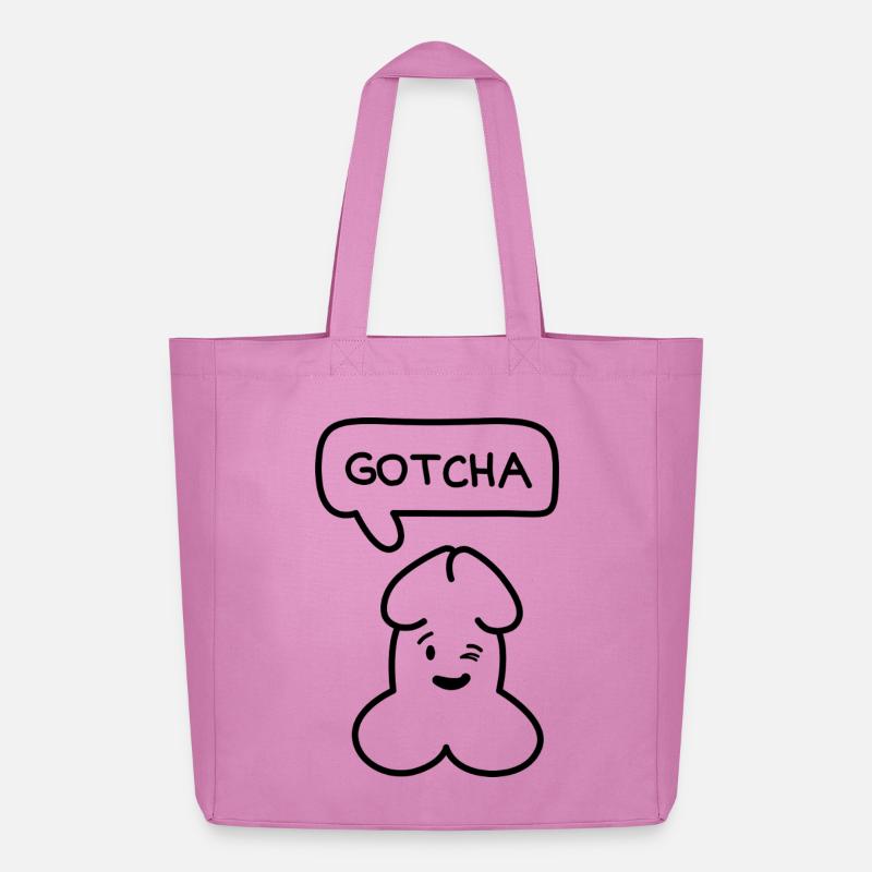 lustiges Junior 'Gotcha'-Emoticon - Midweight recycelter Stoffbeutel von Stanley/Stella - Pink