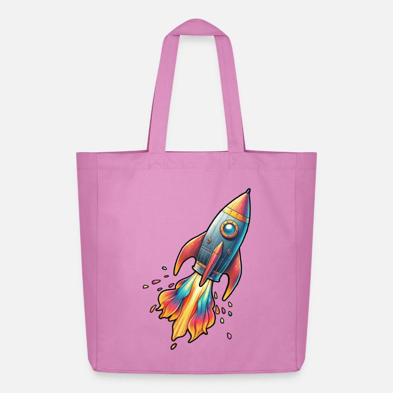 Fusée couleur avec couleurs de feu - Tote bag Stanley/Stella Midweight recyclé - rose