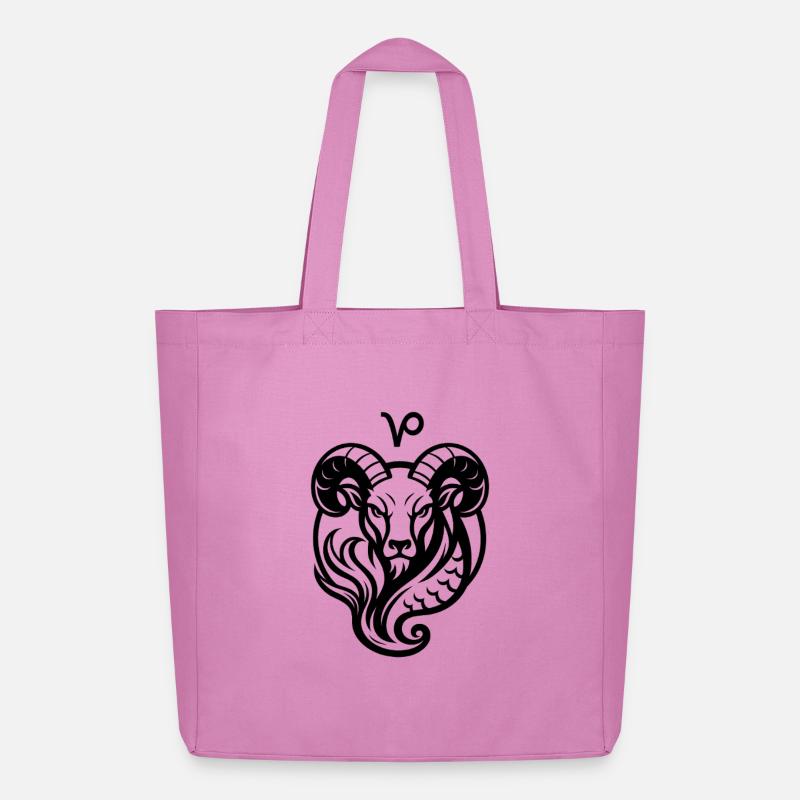 Sternzeichen Steinbock - Midweight recycelter Stoffbeutel von Stanley/Stella - Pink