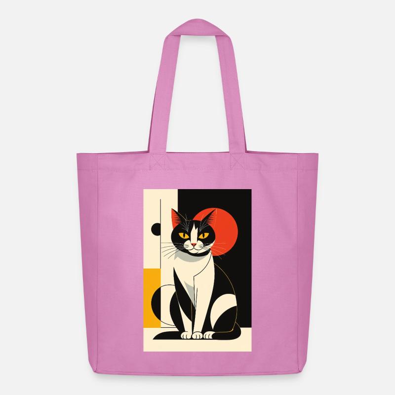 Avantgarde Katze R01 - Midweight recycelter Stoffbeutel von Stanley/Stella - Pink