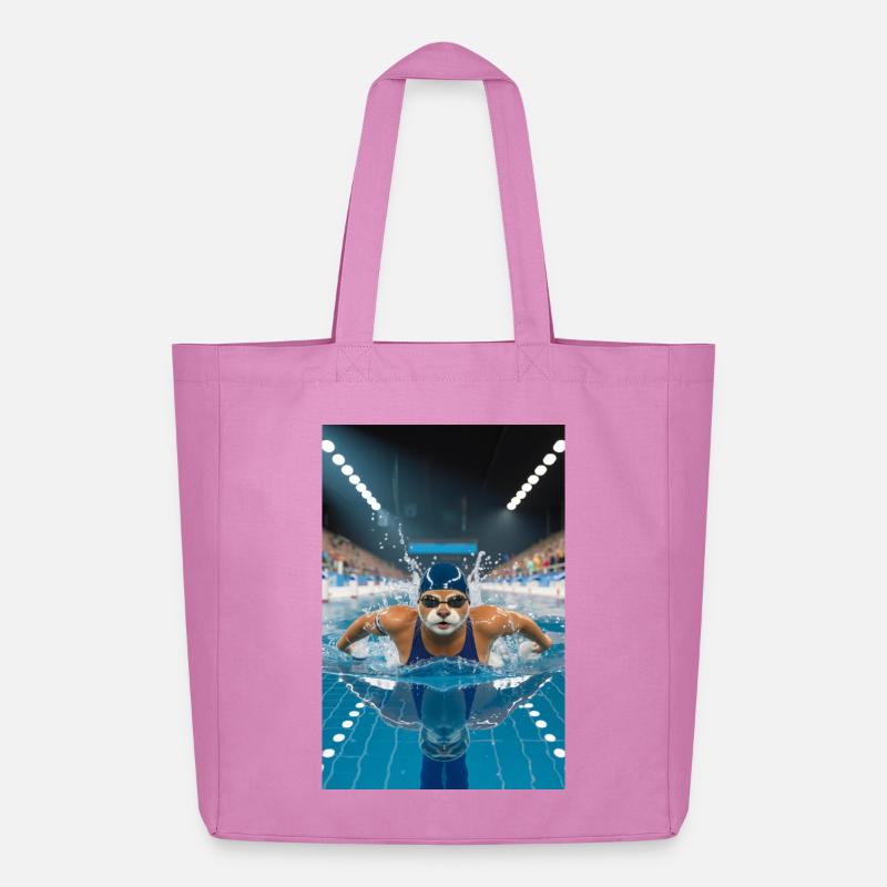 Humanoider Otter im Pool - Midweight recycelter Stoffbeutel von Stanley/Stella - Pink