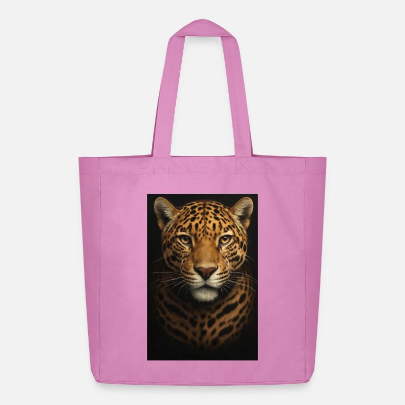 Datenanalyse-Illustration mit Leopard - Midweight recycelter Stoffbeutel von Stanley/Stella - Pink