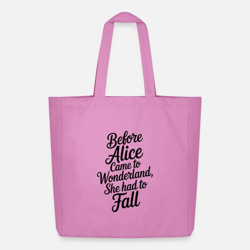 Wunderland Zitat in Script - Midweight recycelter Stoffbeutel von Stanley/Stella - Pink