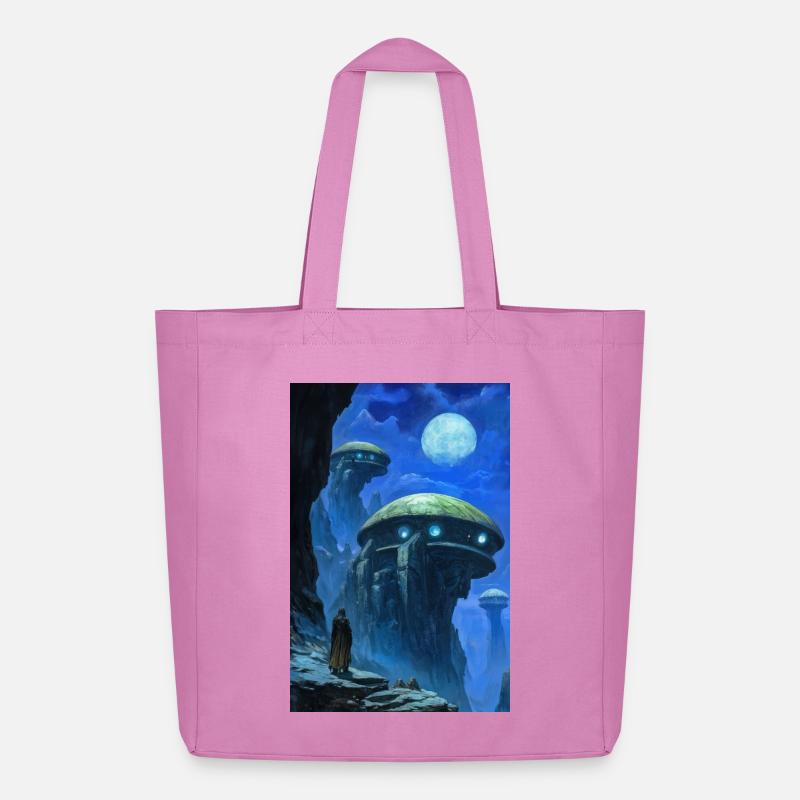 Science-Fiction-Landschaft - Midweight recycelter Stoffbeutel von Stanley/Stella - Pink