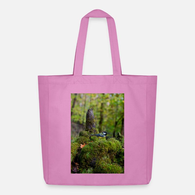 Moosiger Waldvogel In Ruhiger Lichtung - Midweight recycelter Stoffbeutel von Stanley/Stella - Pink