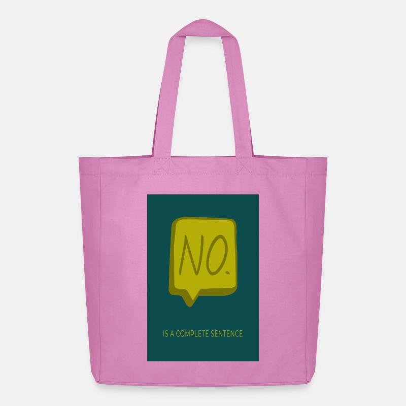 Nein ist ein vollständiger Satz - Midweight recycelter Stoffbeutel von Stanley/Stella - Pink