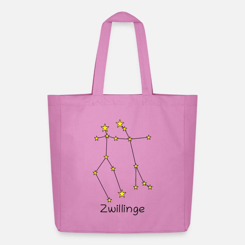 Sternzeichen Zwillinge - Midweight recycelter Stoffbeutel von Stanley/Stella - Pink