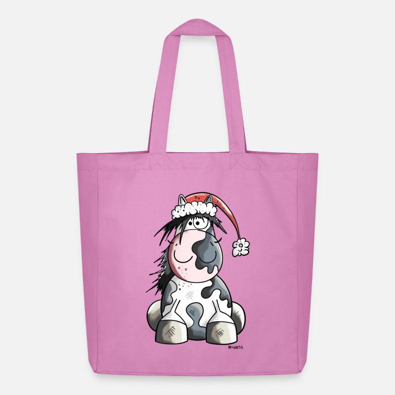 Weihnachtspferd - Midweight recycelter Stoffbeutel von Stanley/Stella - Pink