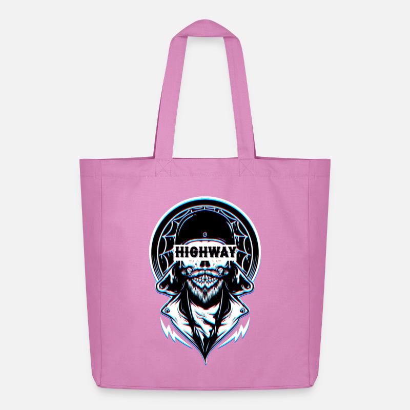 Aesthetic Biker Highway Glitch Design - Midweight recycelter Stoffbeutel von Stanley/Stella - Pink