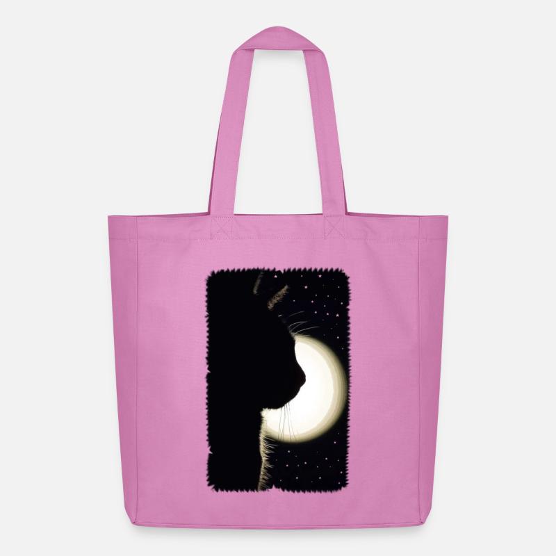 Mondkatze - Midweight recycelter Stoffbeutel von Stanley/Stella - Pink