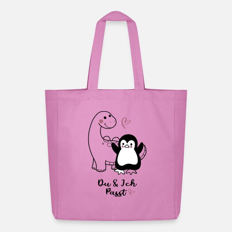 Kuschliger Pinguin mit Herzchen - Midweight recycelter Stoffbeutel von Stanley/Stella - Pink