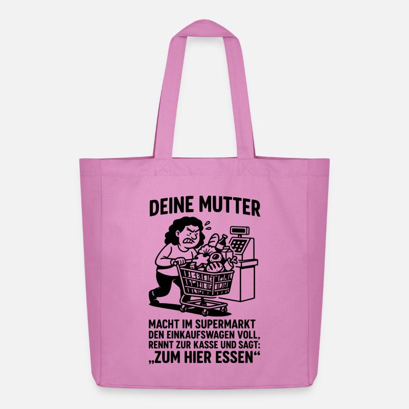 supermarkt kasse deine mutter witz - Midweight recycelter Stoffbeutel von Stanley/Stella - Pink