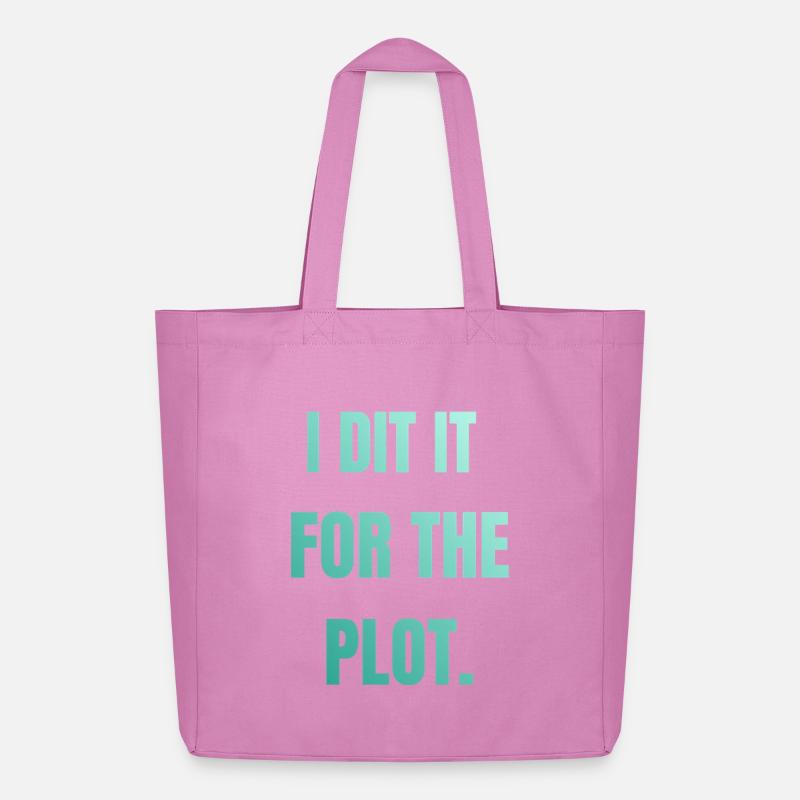I did it for the plot - Midweight Recycled Tote Bag by Stanley/Stella - pink