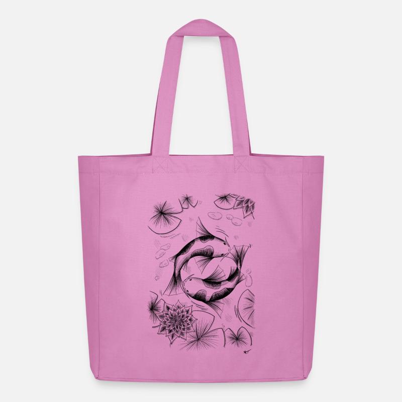 Kois im Teich - Midweight recycelter Stoffbeutel von Stanley/Stella - Pink