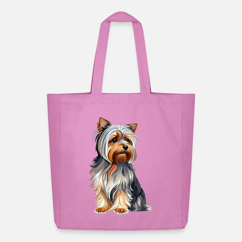 YorkshireTerrier - Midweight recycelter Stoffbeutel von Stanley/Stella - Pink
