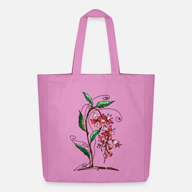 Blumen - Midweight recycelter Stoffbeutel von Stanley/Stella - Pink