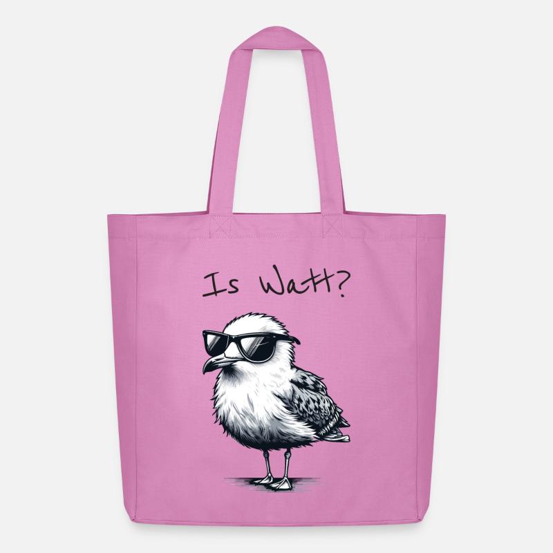 Is Watt Coole Möwe Urlaub Nordsee - Midweight recycelter Stoffbeutel von Stanley/Stella - Pink