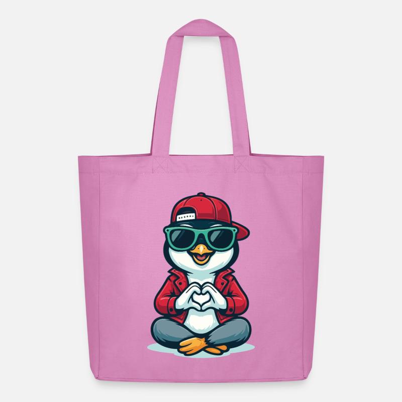 Cool Penguin Love - Midweight recycelter Stoffbeutel von Stanley/Stella - Pink