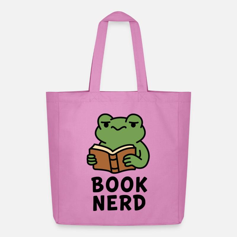 Wise Frog Lesebuch Drucken - Midweight recycelter Stoffbeutel von Stanley/Stella - Pink