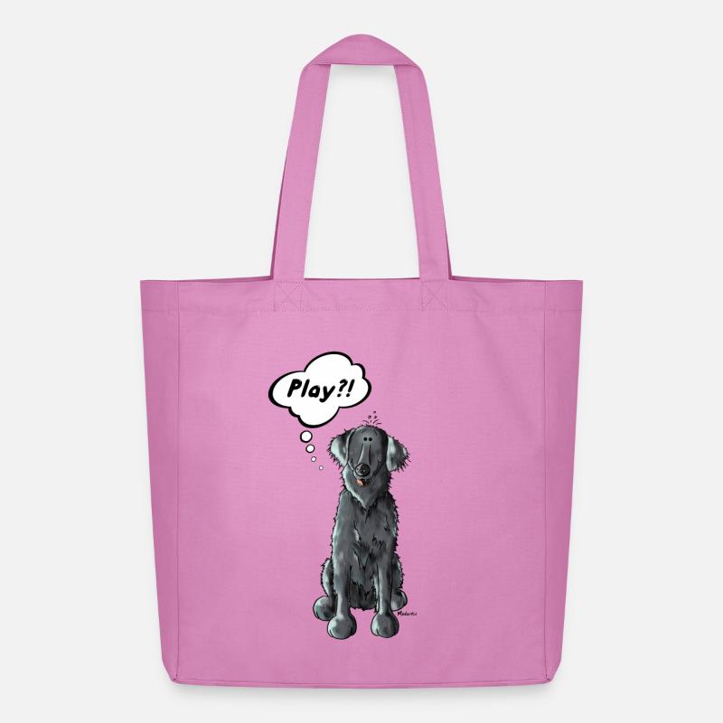 Flat Coated Retriever Play - Midweight recycelter Stoffbeutel von Stanley/Stella - Pink