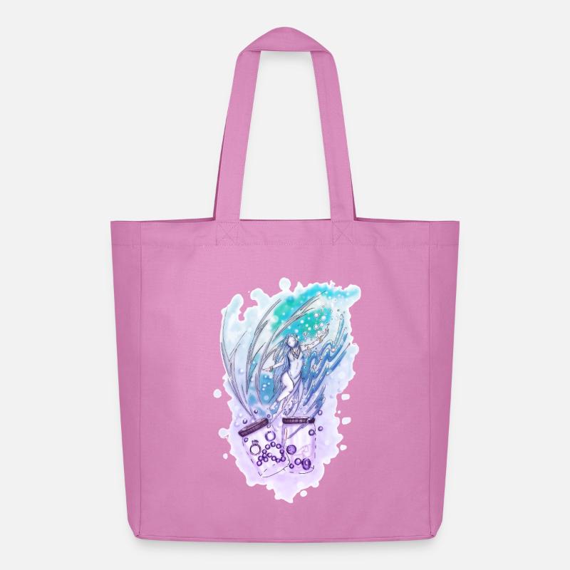 Wicca Wassermann Nixe Sternzeichen - Midweight recycelter Stoffbeutel von Stanley/Stella - Pink