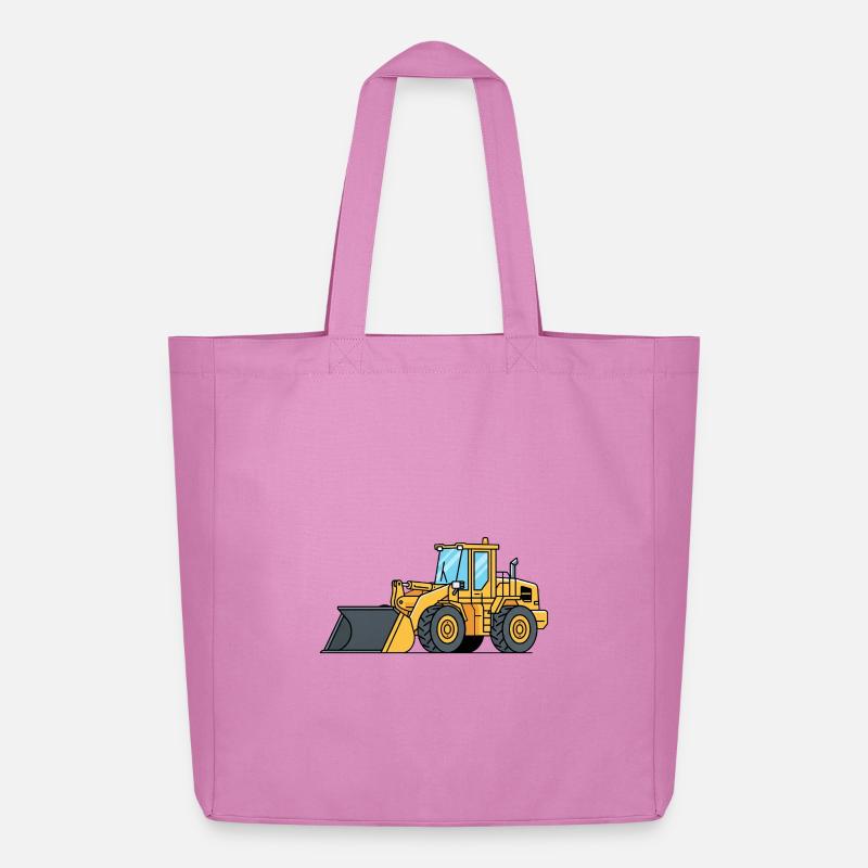 Machine de construction à chargeuse sur pneus - Tote bag Stanley/Stella Midweight recyclé - rose