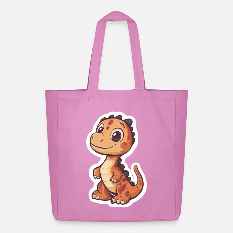 Dinosaurier - Midweight recycelter Stoffbeutel von Stanley/Stella - Pink