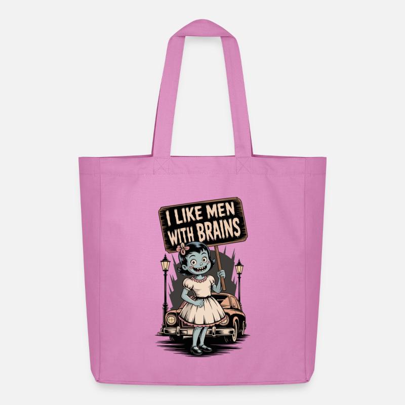 Skurrile Zombie-Poltergeist Illustration - Midweight recycelter Stoffbeutel von Stanley/Stella - Pink