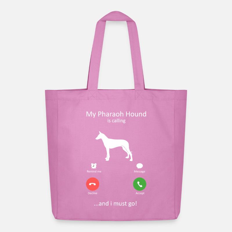 Pharao Hound ruft lustigen Hund an, Telefonalarm - Midweight recycelter Stoffbeutel von Stanley/Stella - Pink