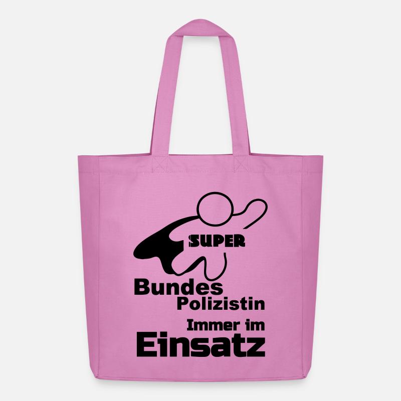 Super Bundespolizistin Polizei, Sprüche, Geschenk - Midweight recycelter Stoffbeutel von Stanley/Stella - Pink